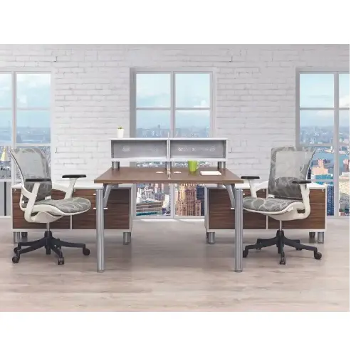 2-Person Cubicle Setup / Functional Office Spaces / Individual Workstations for Productivity