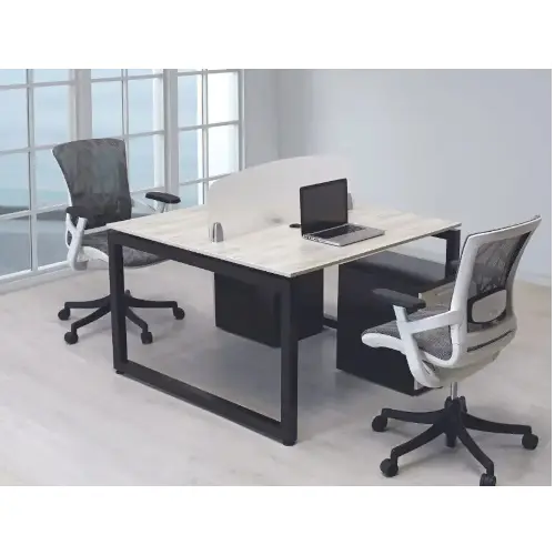 2-Person Cubicle Setup / Functional Office Spaces / Individual Workstations for Productivity