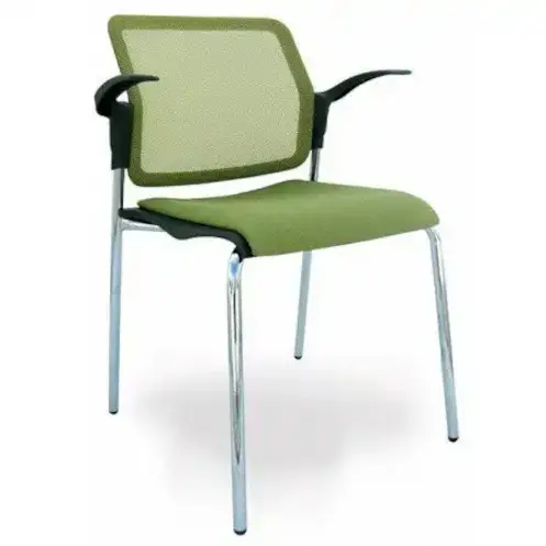 Mesh Back Guest Chair / Sleek Office Visitor Seating / Modern Meeting Room Chair