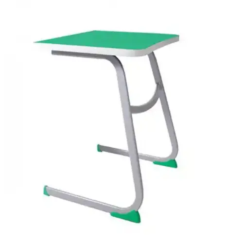 Square Blue Classroom Table / Sturdy Grey Leg Design / Easy to Clean Surface