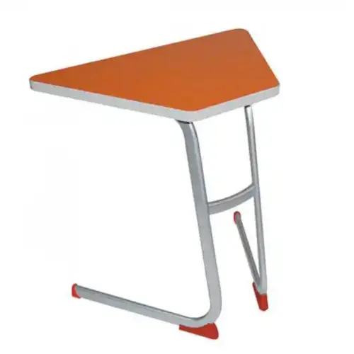 Square Blue Classroom Table / Sturdy Grey Leg Design / Easy to Clean Surface