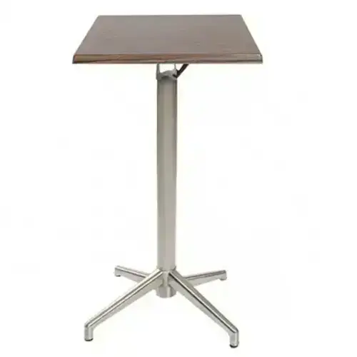 Adjustable Square Bistro Table / Star Base Design / Weather-Resistant Terrace Table