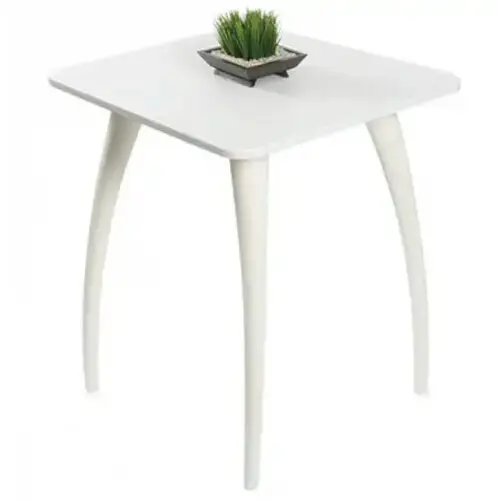 Adjustable Square Bistro Table / Star Base Design / Weather-Resistant Terrace Table