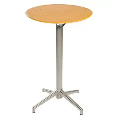 Adjustable Square Bistro Table / Star Base Design / Weather-Resistant Terrace Table