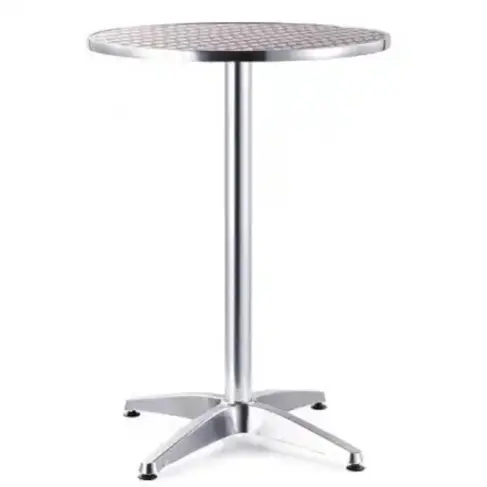 Futuristic Cone Base Table / Modernist White Café Stand / Sleek Dining Table