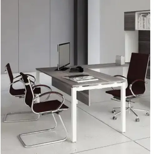 Minimalist Executive Desk / Dual-Tone Finish / Modern Office Design