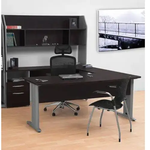 Minimalist Executive Desk / Dual-Tone Finish / Modern Office Design