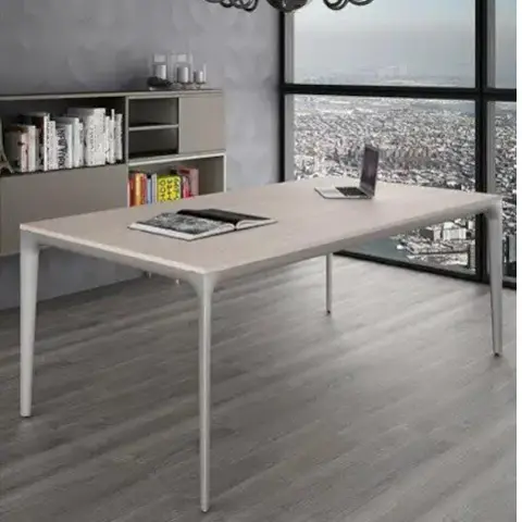 Single Pedestal Director's Desk / Integrated Shelving Unit / Urban Office Design