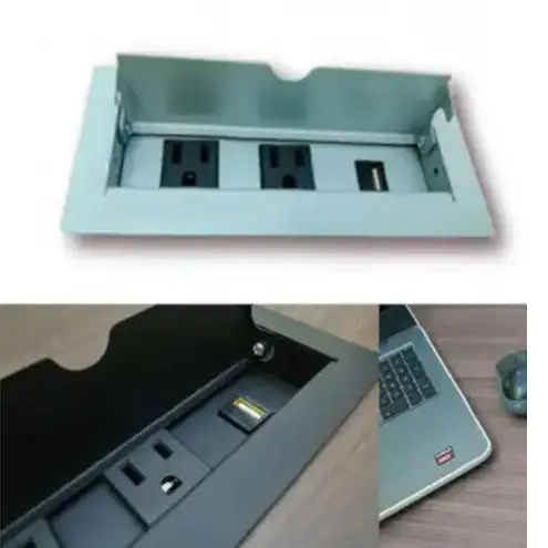 Flip-Top Power Module / In-Desk Charging Station / Hidden Electrical Access