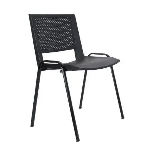 Black Office Chair  / Versatile Guest Seating / Comfortable Meeting Chair