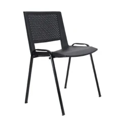 Black Office Chair  / Versatile Guest Seating / Comfortable Meeting Chair