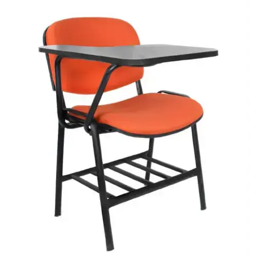 Orange Classroom Chair with Desk / Armrest Writing Chair / Lecture Hall Seat