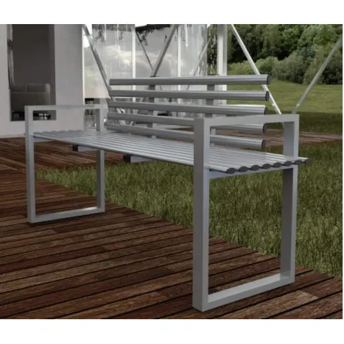 Power Outlet Waiting Bench / Tech-Friendly Seating / Functional Lobby Bench