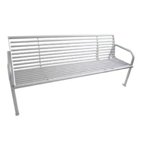 Sleek Aluminum Bench / Stylish Outdoor Seating / Contemporary Patio Bench