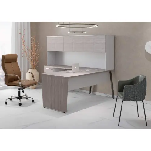 Comfortable & Functional Modern Desk / Casual Workstation with Cabinet / Simplistic Design Table