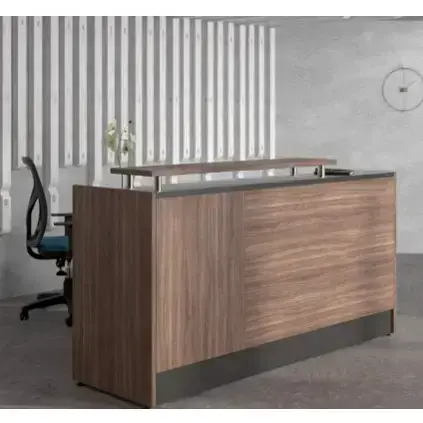 Commercial Reception Unit / Sleek Visitor Check-In / Modernistic Lobby Desk