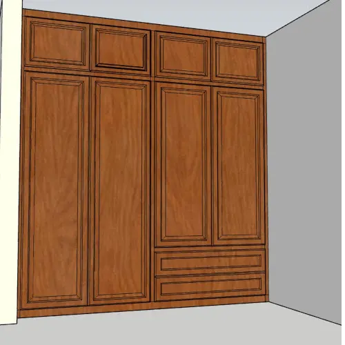 Elegant Wardrobe Ensemble / Sophisticated Dressing Cabinet / Refined Clothes Storage