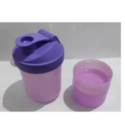 Energy Drink Measurement Tool / 400, 200, and 100 ml Divided Cup / Purple Plastic Glass