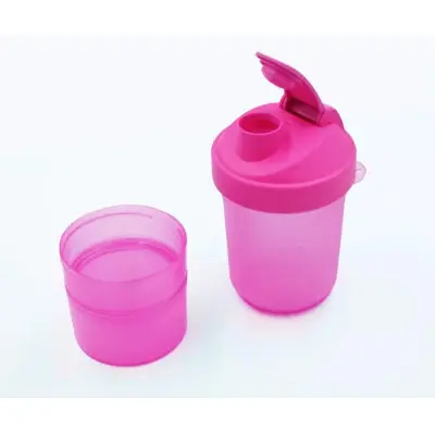 Energy Drink Measurement Tool / 400, 200, and 100 ml Divided Cup / Purple Plastic Glass