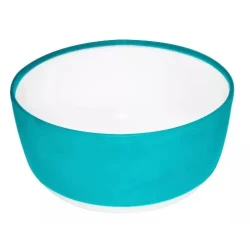 Two-Tone Cereal Bowls for Kids / Teal Breakfast Bowls for Children / Family-Friendly Breakfast Dish