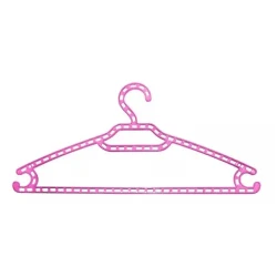 Pink Plastic Hooks with Perforations / Colored Closet Hooks / Plastic Hanger