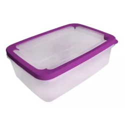 Compact Seal-Tight 500ml Container / Lilac Mini Airtight Jars / Portable Lid Food Storage Jar