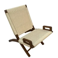 Foldable Beach Chair / Breathable Weave Relaxer / Backyard Lounger
