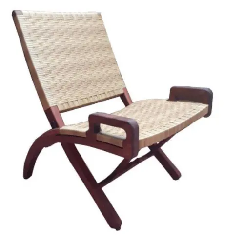 Foldable Beach Chair / Breathable Weave Relaxer / Backyard Lounger
