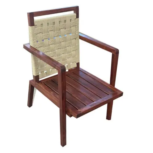 Cozy Yesenia Armchair / Sturdy Frame & Soft Cushion / Nylon Cord Seat