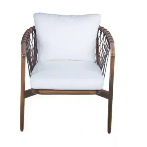 Cozy Yesenia Armchair / Sturdy Frame & Soft Cushion / Nylon Cord Seat