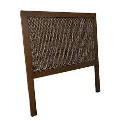 Mixed Rattan Eco Headboard / Two-Tone Natural Weave / Earth-Friendly Bed Accessory