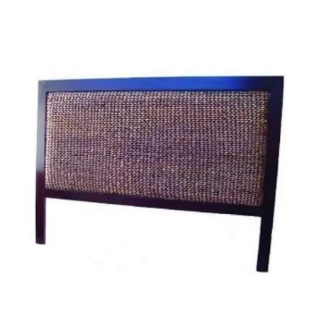 Mixed Rattan Eco Headboard / Two-Tone Natural Weave / Earth-Friendly Bed Accessory