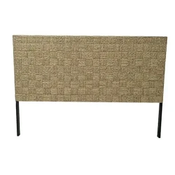 Recycled Material Headboard / Square Eco Pattern / Sustainable Fabric Bedroom Accent