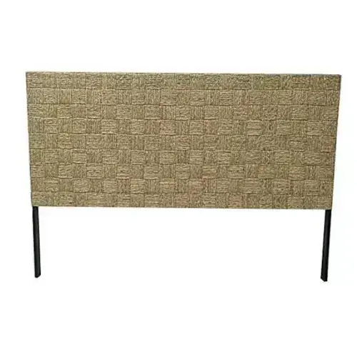 Recycled Material Headboard / Square Eco Pattern / Sustainable Fabric Bedroom Accent