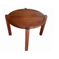 Petite Round Wood Table / Cozy Dining Solution / Natural Finish Design