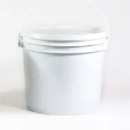4-Liter Small Bucket  / Compact Plastic Bucket / Miniature Beige Bucket
