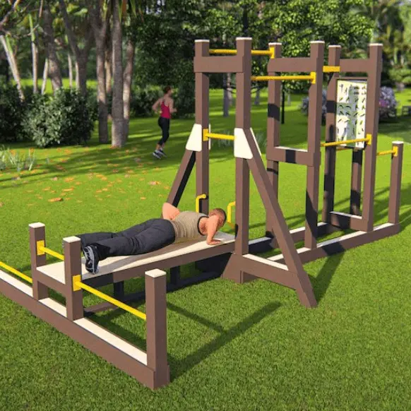 Sustainable Outdoor Workout Gear / Park Fitness Stations / Public Recycled Gyms