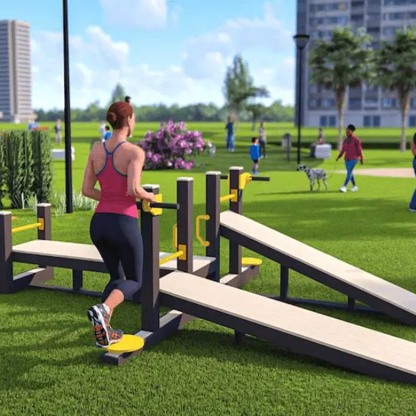 Sustainable Outdoor Workout Gear / Park Fitness Stations / Public Recycled Gyms