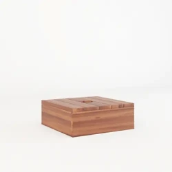 Compact Wood Base Drawer / 35x35 cm Elegant Foundation / Terrace Parasol Holder