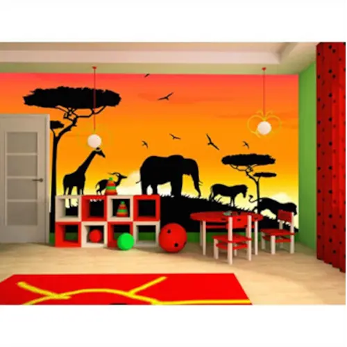 Personalized Mural / Vibrant Kid’s Room Decor / Creative Wall Art for Children