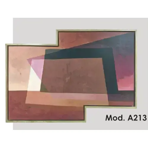 Layered Tones Abstract / Subdued Geometric Artwork / Elegant Angular Painting