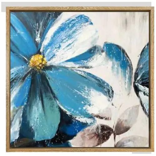 Vivid Floral Oil Painting / Rich Textured Blooms / Elegant Lounge Artwork