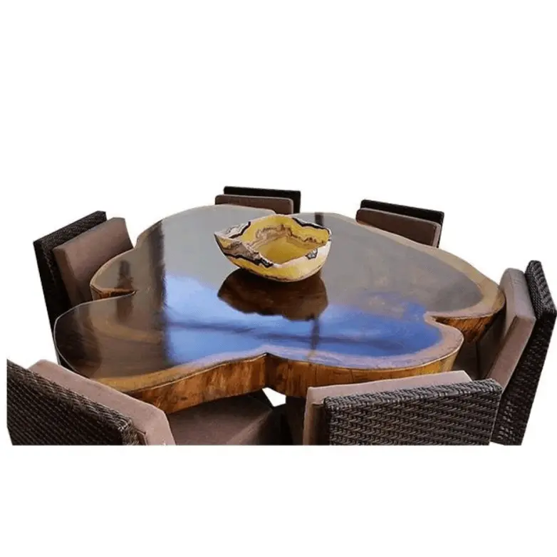 Modern Wood Table / Parota Hardwood Table / Natural Slab Dining