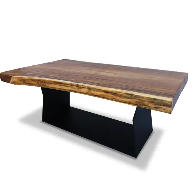 Modern Wood Table / Parota Hardwood Table / Natural Slab Dining