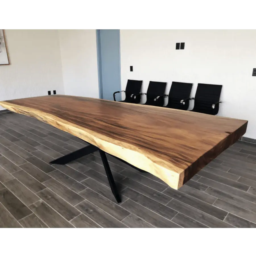 Modern Wood Table / Parota Hardwood Table / Natural Slab Dining