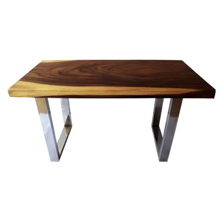 Sustainable Wood Table / Artisan Parota Desk / Live-Edge Wood Table
