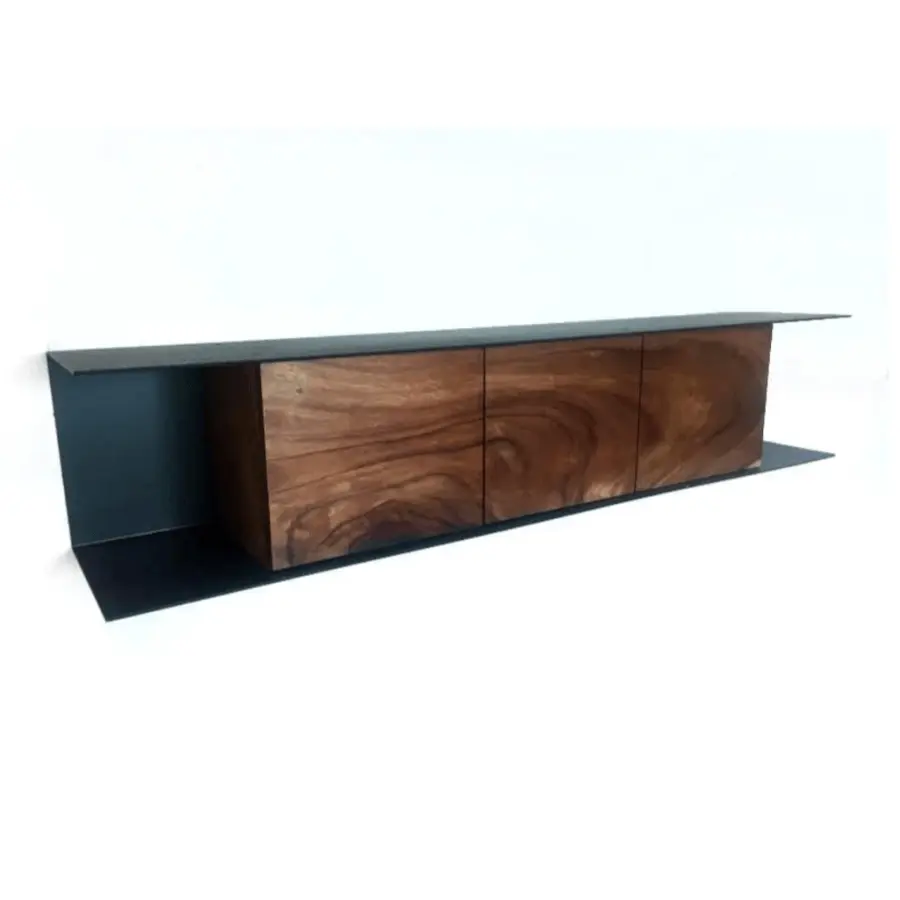 Parota Wall Shelf / Rustic Parota Shelving / Live-Edge Parota Rack