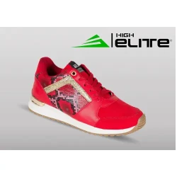 Retro Urban Sneaker / Red Street-Style Low Top / Vintage Feel with Modern Comfort