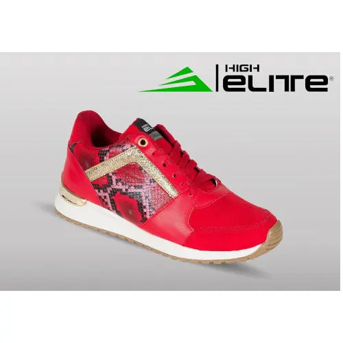 Retro Urban Sneaker / Red Street-Style Low Top / Vintage Feel with Modern Comfort