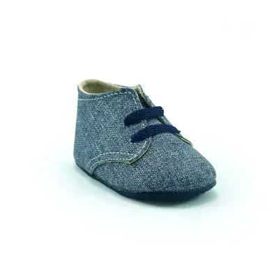 Blue Denim Toddler Bootie / Child's Casual Jean Shoe / Infant's Stylish Ankle Boot